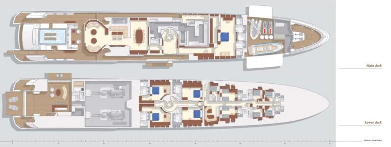 diagram aboard GAJA Yacht for Sale