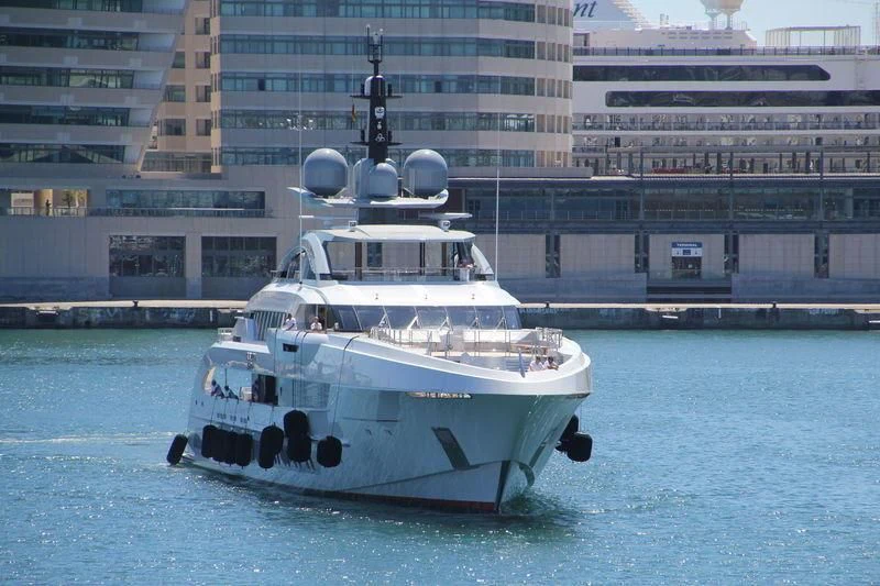 a boat on the water aboard GAJA Yacht for Sale
