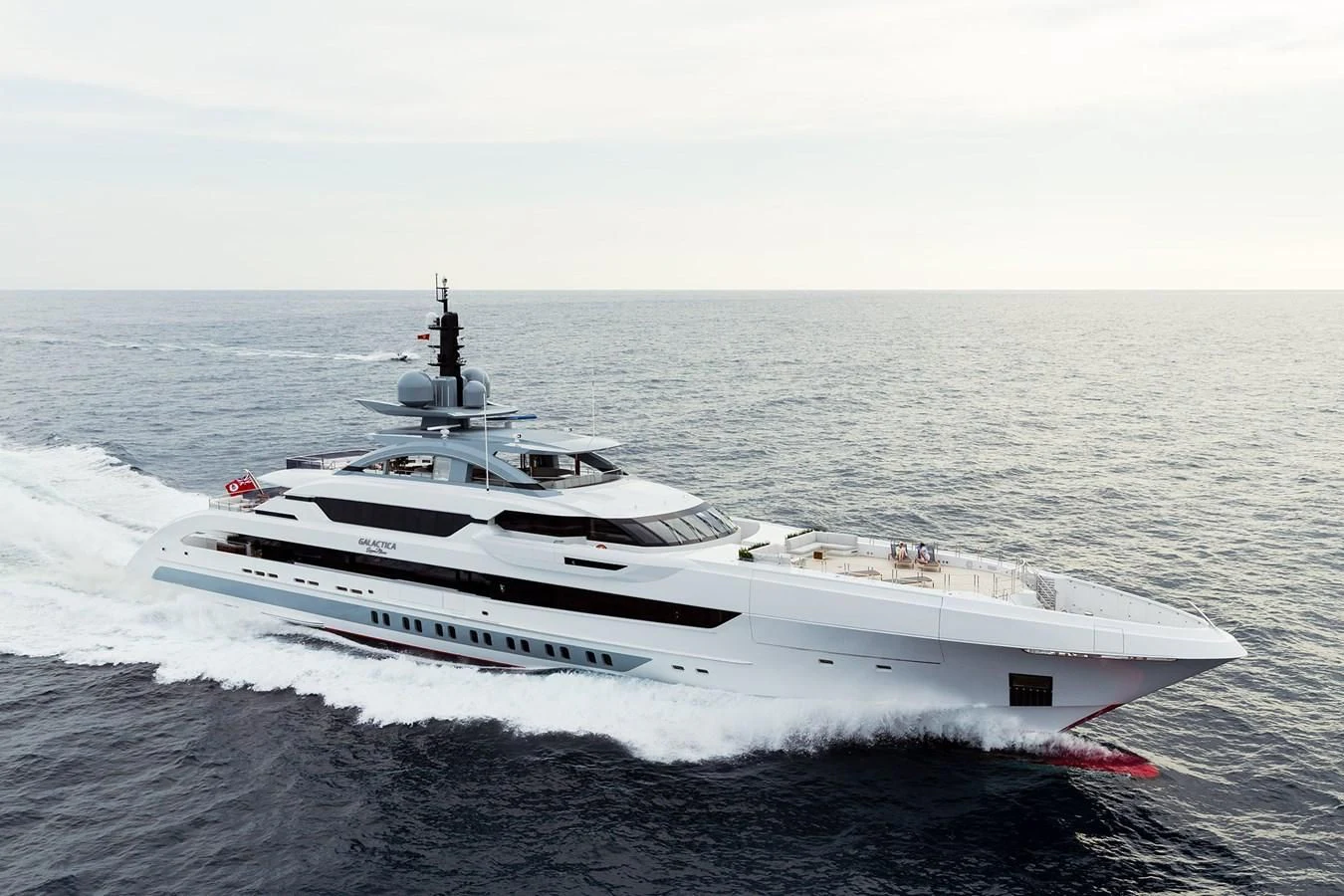 a white yacht in the water aboard GAJA Yacht for Sale