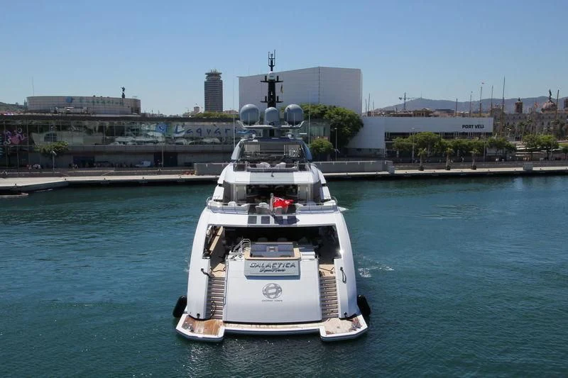 a boat on the water aboard GAJA Yacht for Sale