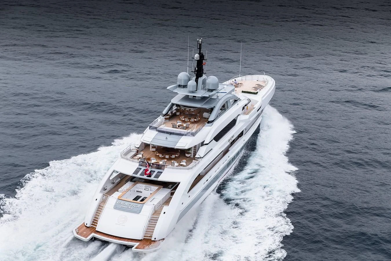 a ship on the water aboard GAJA Yacht for Sale