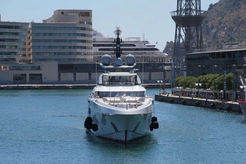 a boat in the water aboard GAJA Yacht for Sale