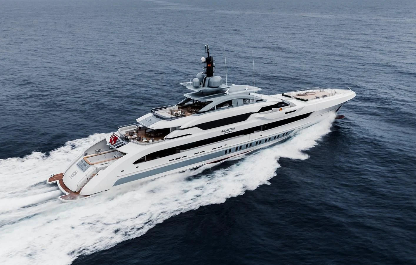 a ship in the water aboard GAJA Yacht for Sale