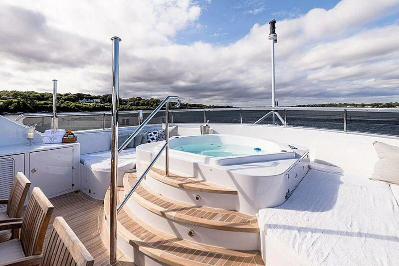 a boat on the water aboard MAMAMIA Yacht for Sale