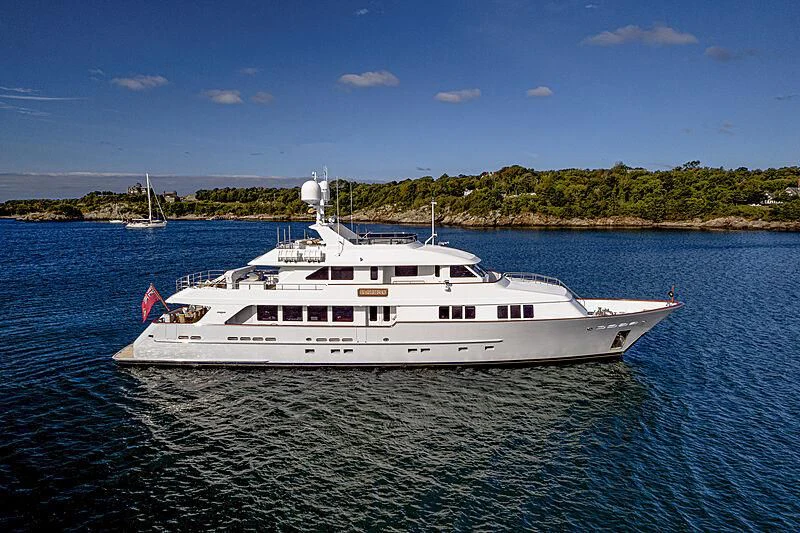 a boat on the water aboard MAMAMIA Yacht for Sale