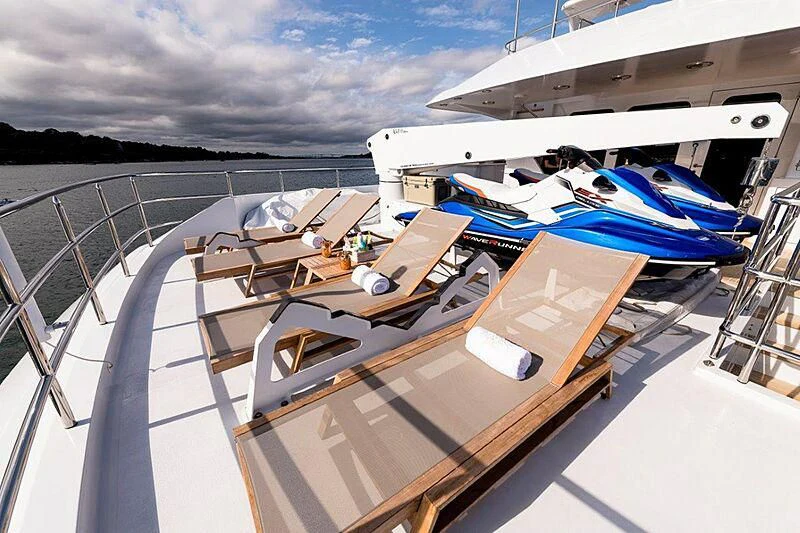 a boat on the water aboard MAMAMIA Yacht for Sale