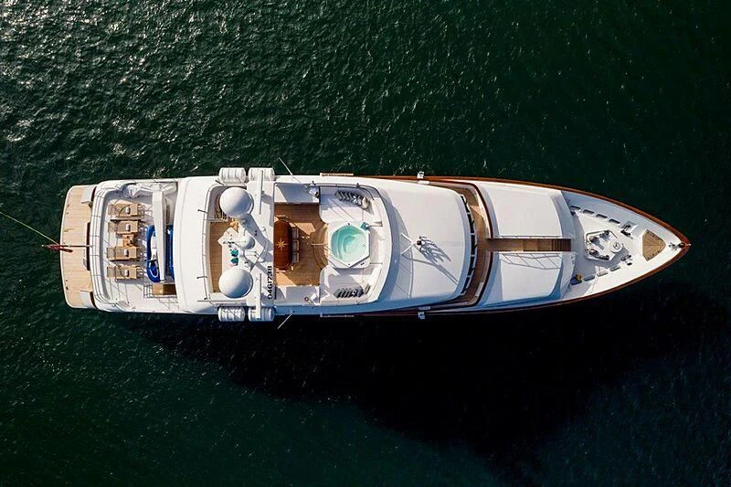 a boat on the water aboard MAMAMIA Yacht for Sale