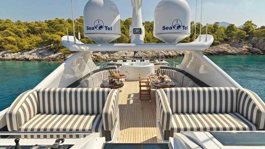 a boat on the water aboard ALMA Yacht for Sale