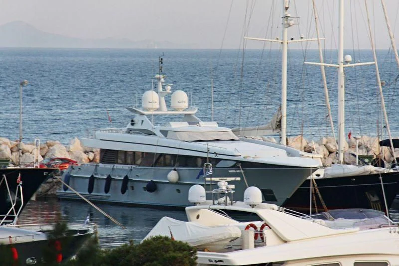 boats docked at a pier aboard ALMA Yacht for Sale