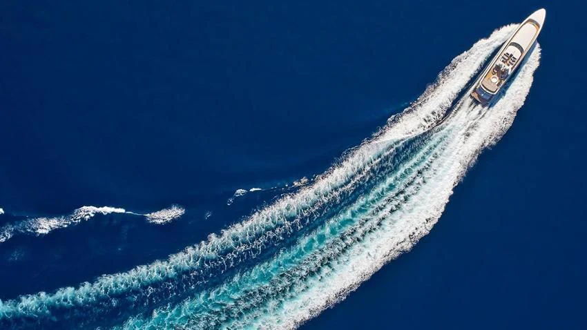 a satellite image of a planet aboard ALMA Yacht for Sale
