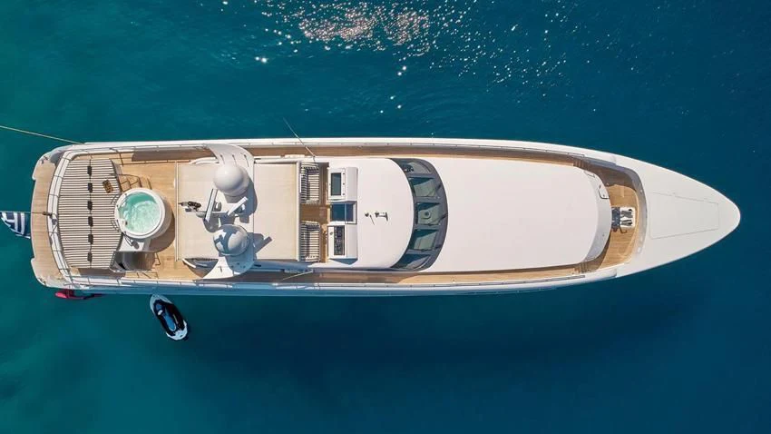 a boat in the water aboard ALMA Yacht for Sale