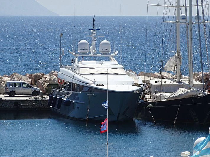 a couple of boats sit in the water aboard ALMA Yacht for Sale
