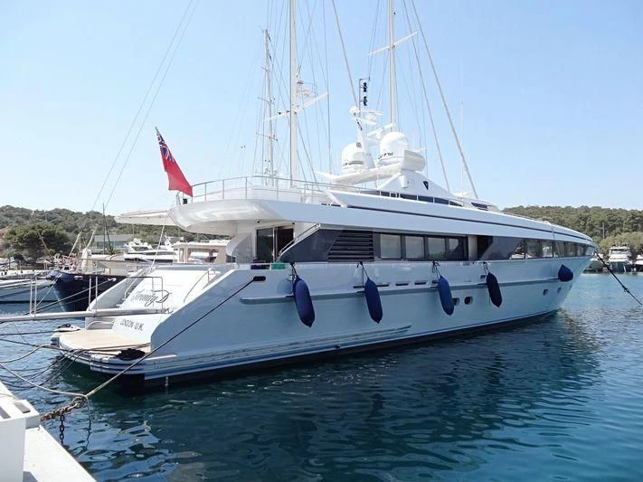 a boat on the water aboard ALMA Yacht for Sale