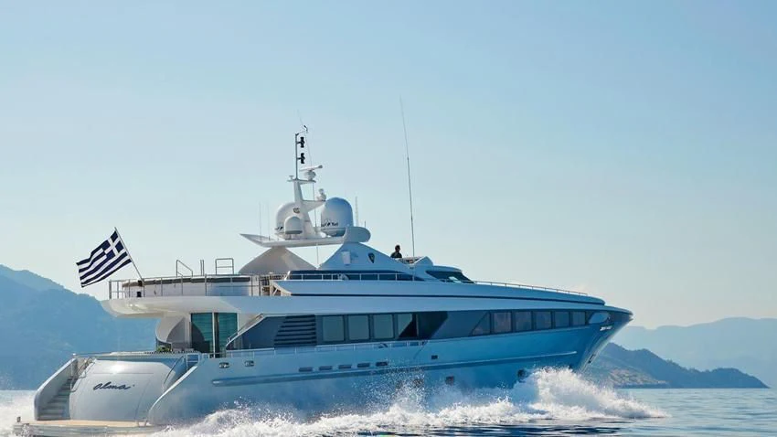 a boat on the water aboard ALMA Yacht for Sale