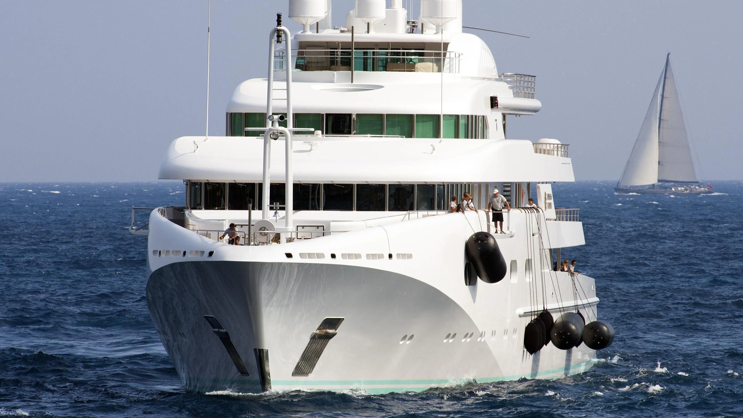 a boat on the water aboard PEGASUS VIII Yacht for Sale