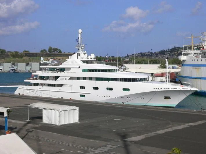 a large white yacht aboard PEGASUS VIII Yacht for Sale