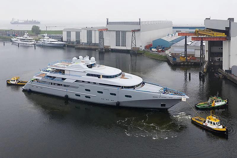 a boat in the water aboard PEGASUS VIII Yacht for Sale