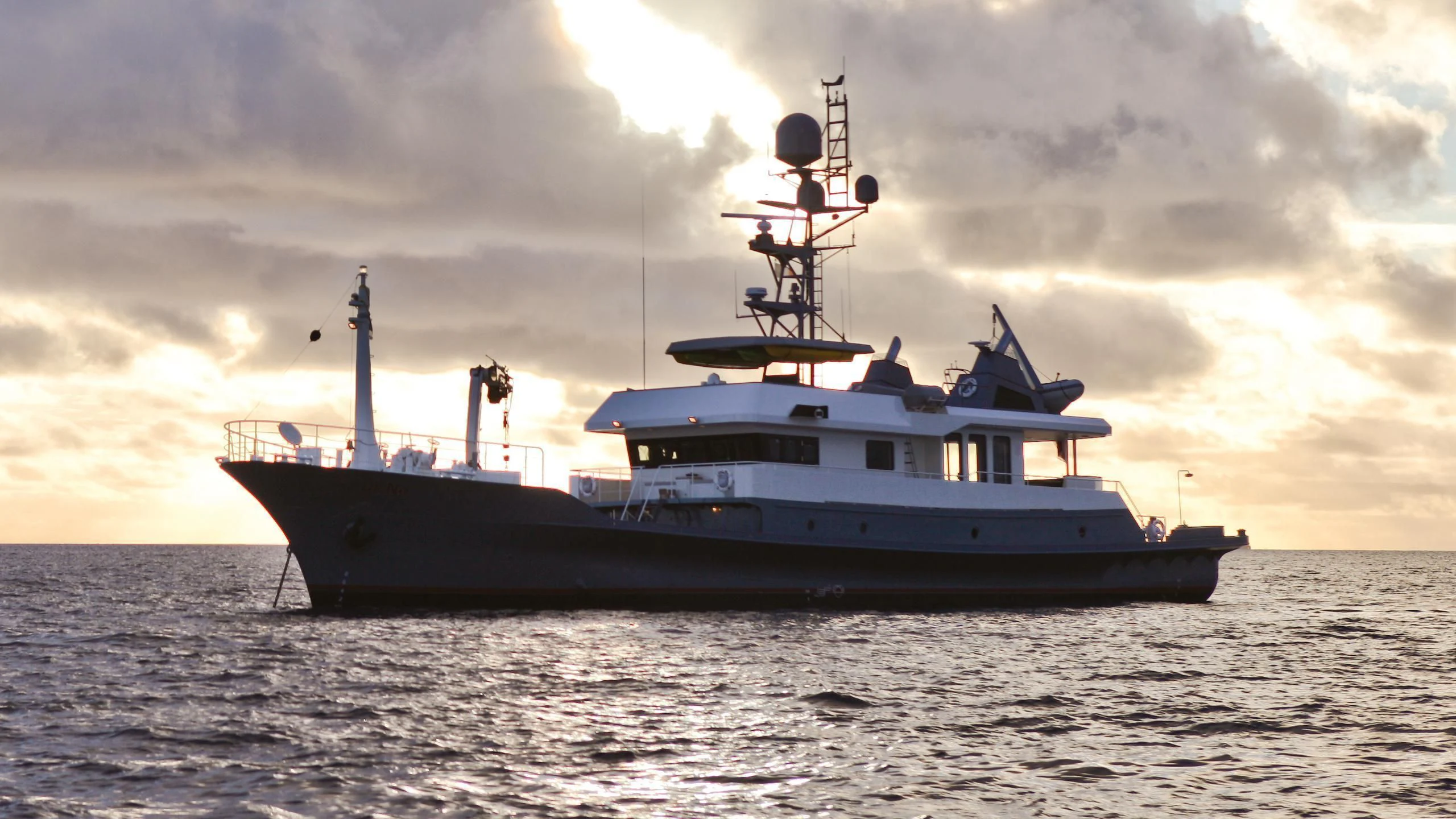 a boat in the water aboard DR. NO Yacht for Sale