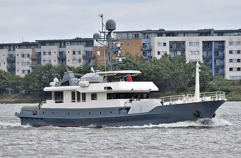 a boat on the water aboard DR. NO Yacht for Sale
