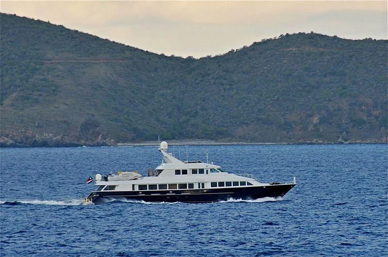 a boat on the water aboard LONE STAR Yacht for Sale
