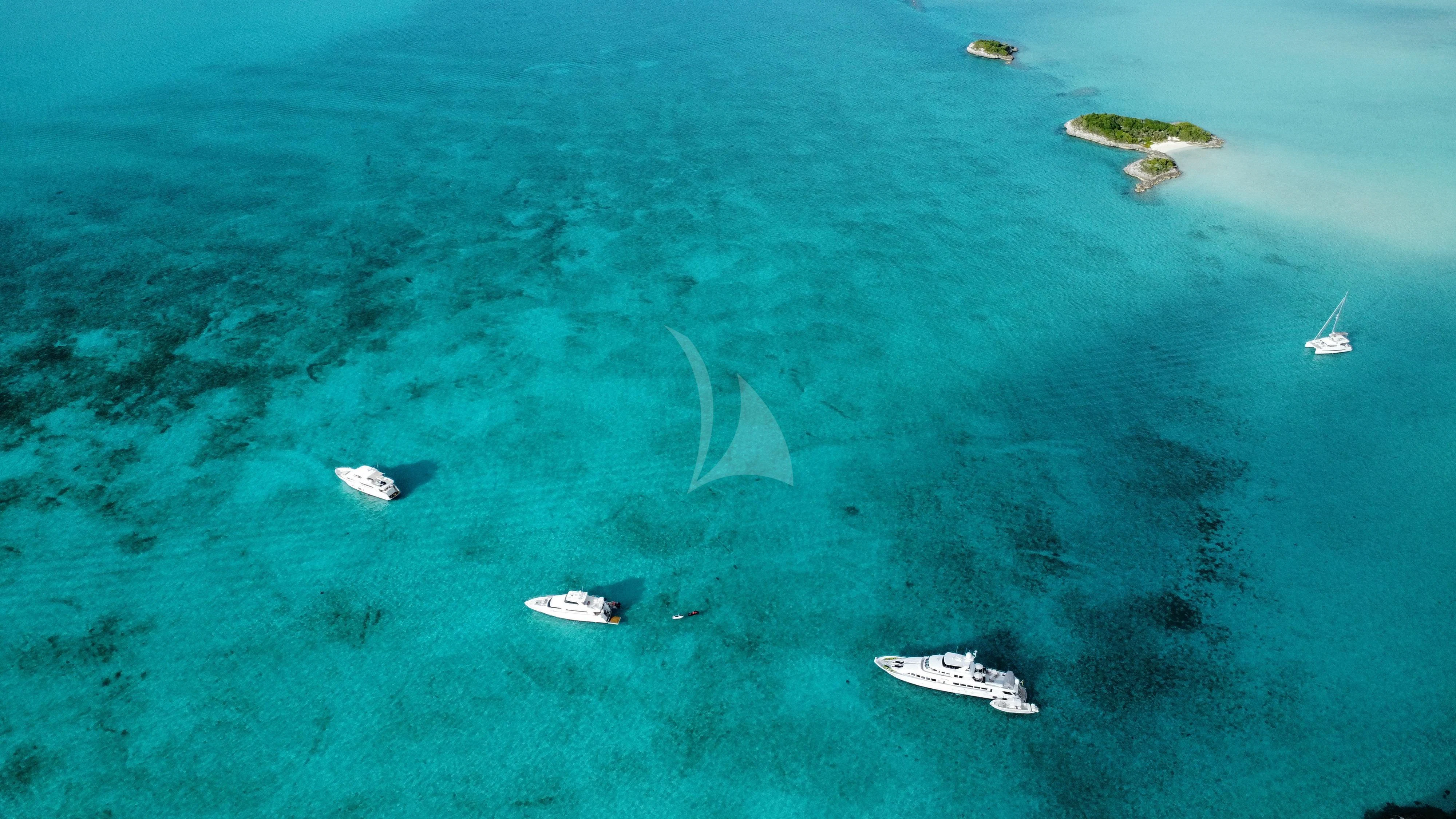 aerial view of a sea aboard LONE STAR Yacht for Sale