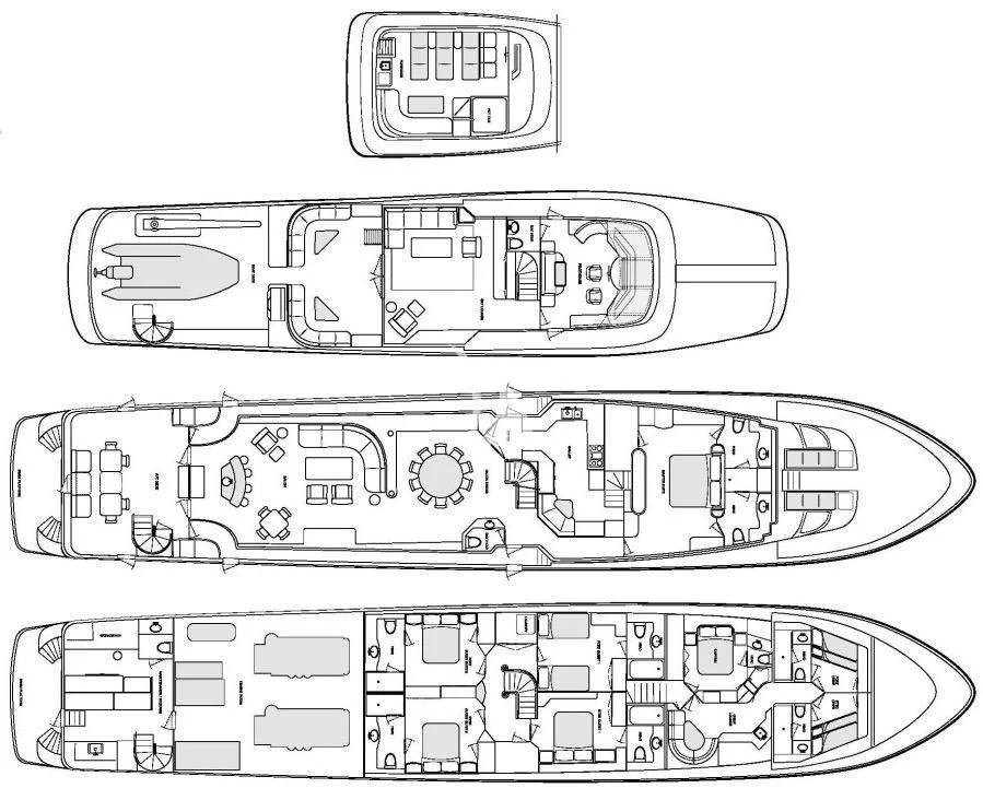 diagram aboard LONE STAR Yacht for Sale