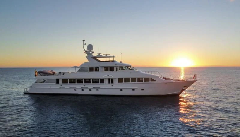 a boat on the water aboard LONE STAR Yacht for Sale