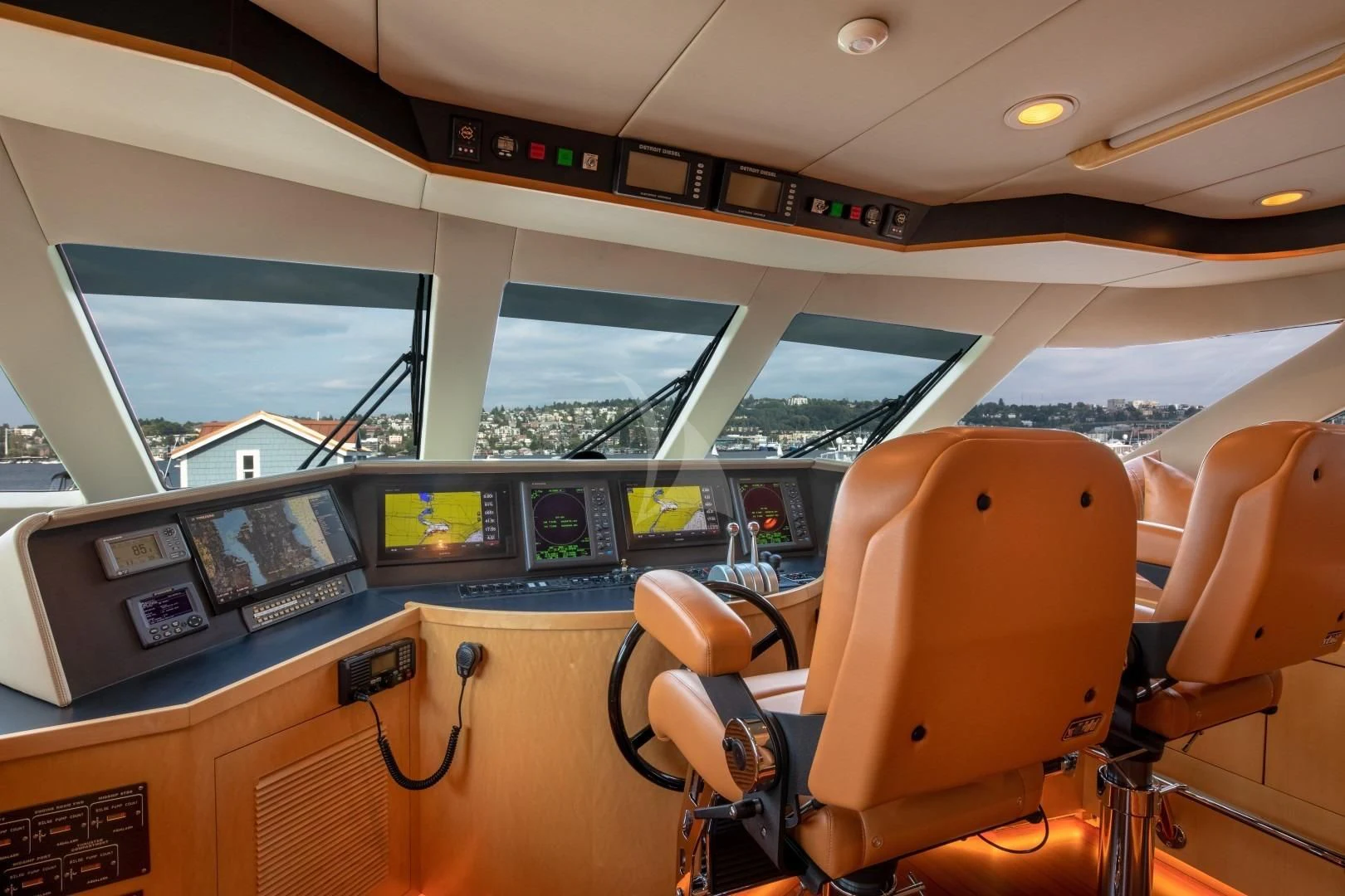 inside of a vehicle aboard LONE STAR Yacht for Sale