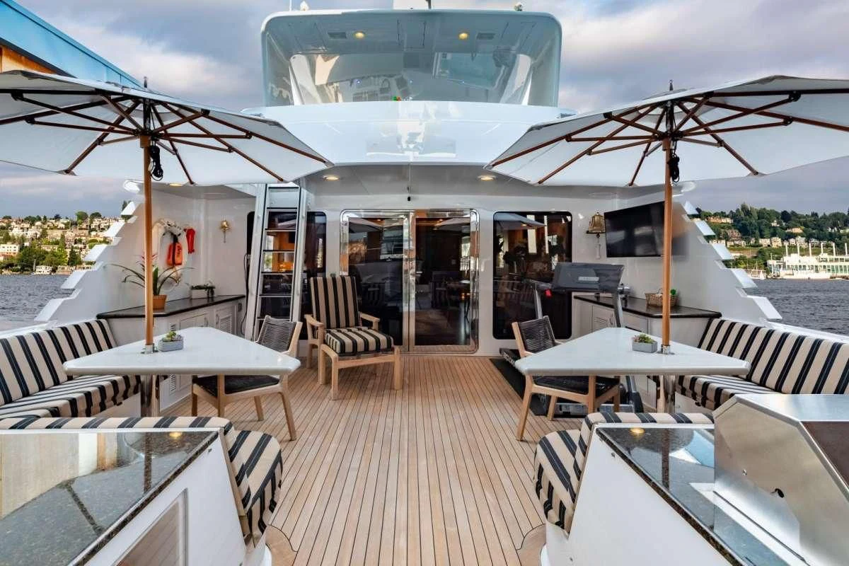 a boat on the water aboard LONE STAR Yacht for Sale