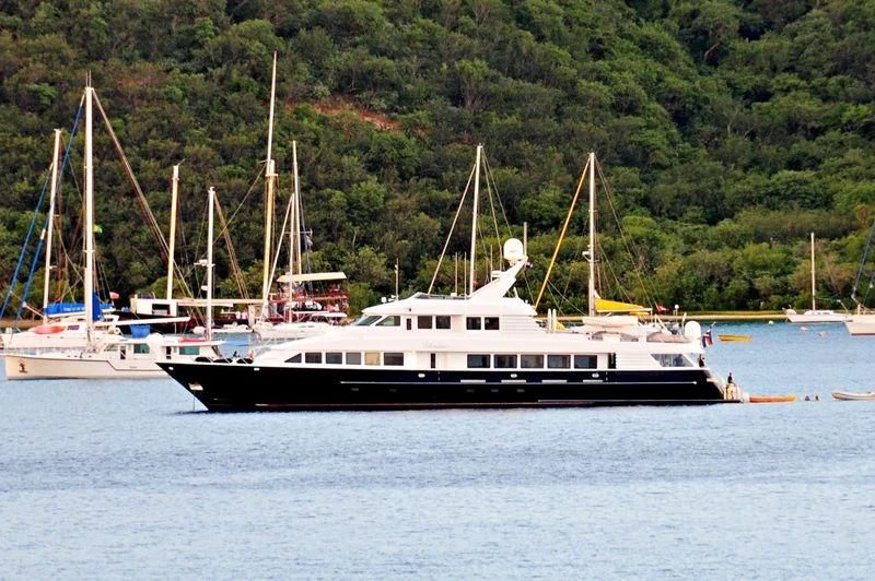 a boat in the water aboard LONE STAR Yacht for Sale