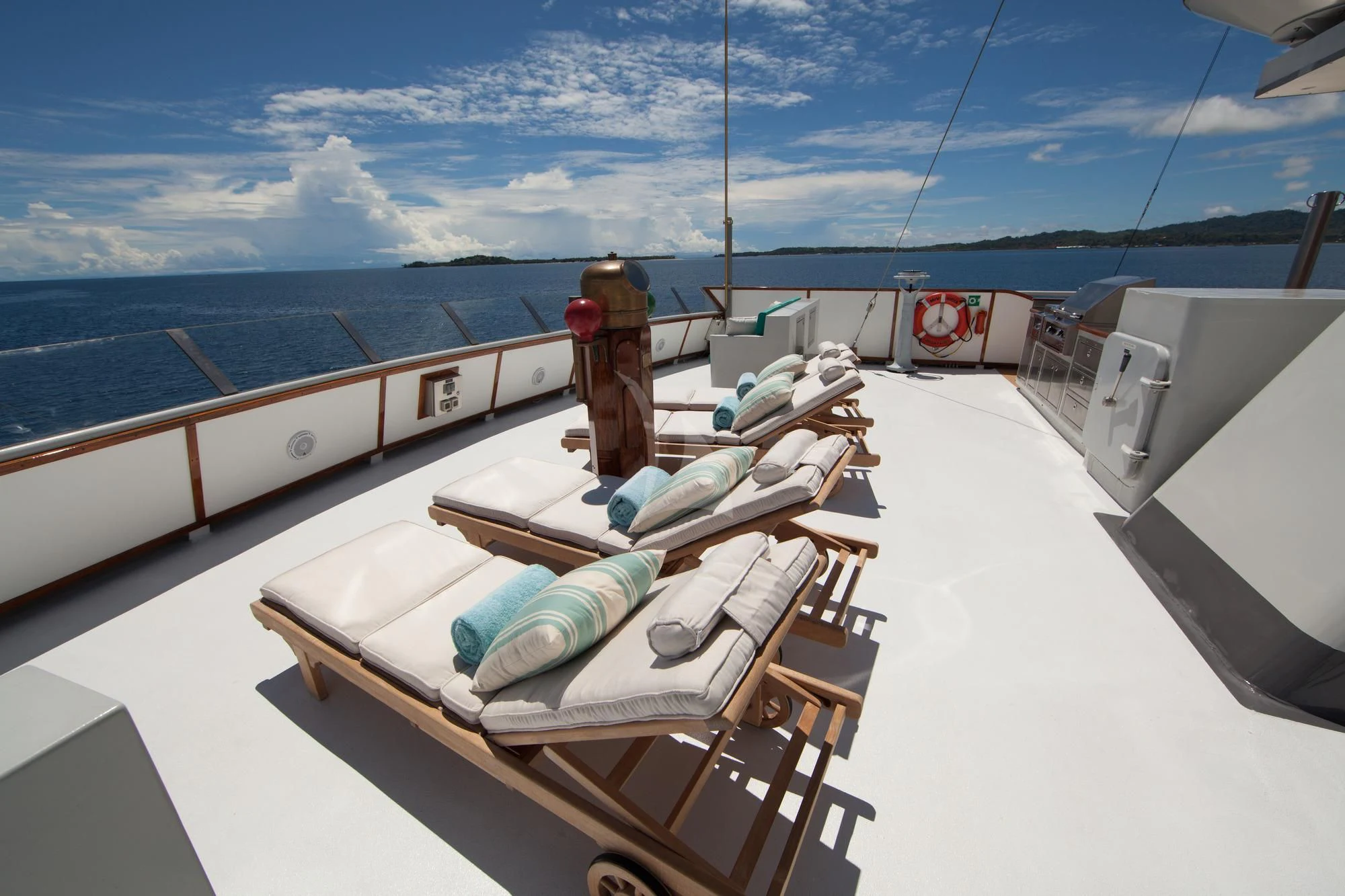 a boat on the water aboard HYDRA Yacht for Sale