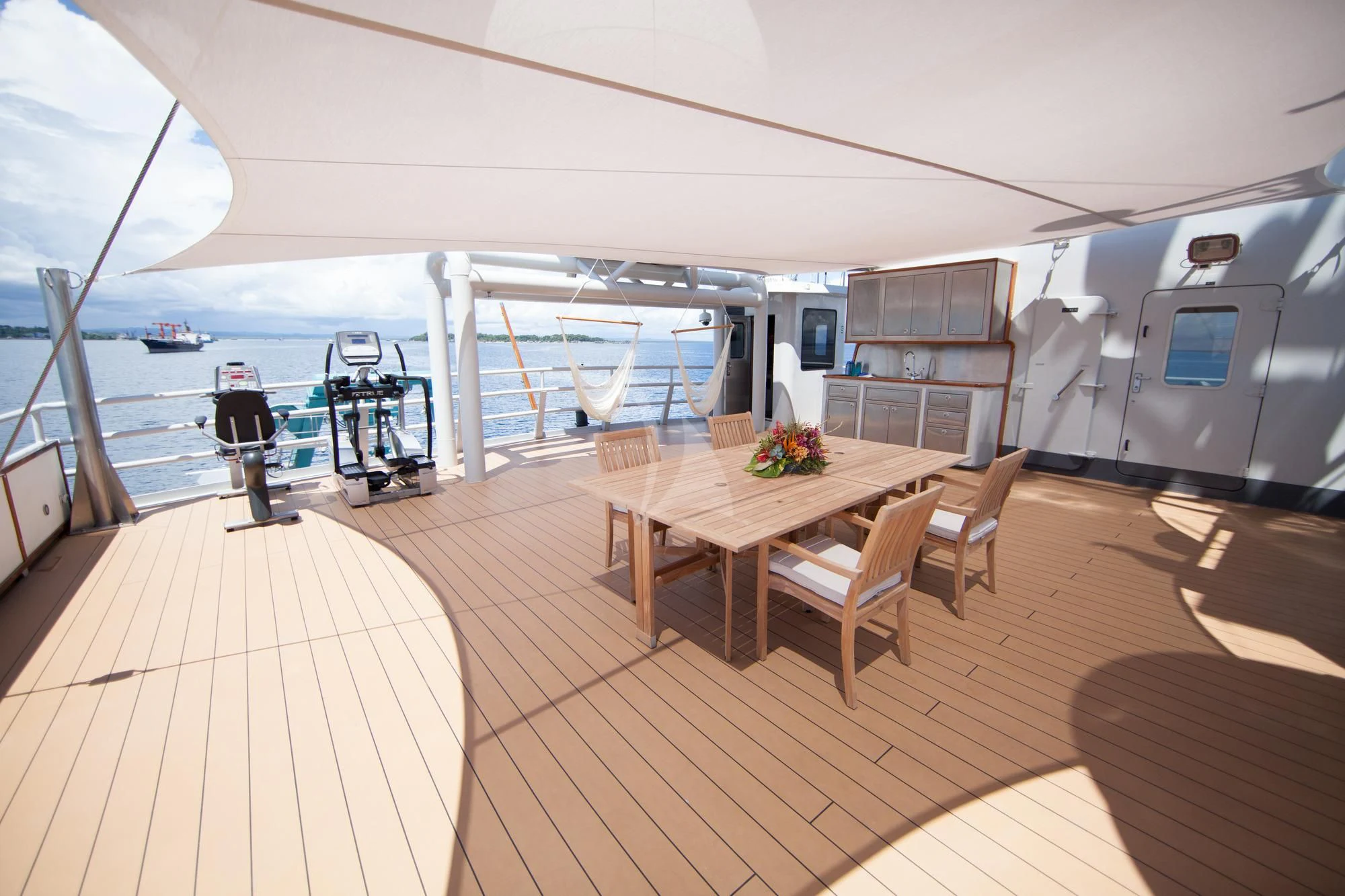 a boat on the water aboard HYDRA Yacht for Sale