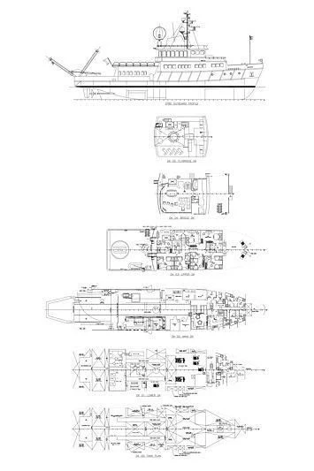 diagram, engineering drawing aboard HYDRA Yacht for Sale