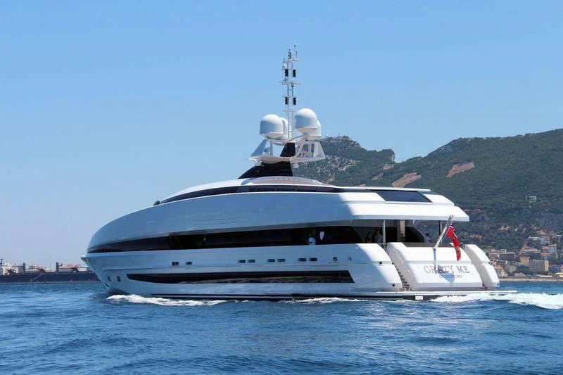 a boat on the water aboard CRAZY ME Yacht for Sale