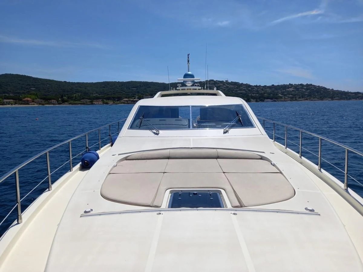 a boat on the water aboard BRAVO DELTA Yacht for Sale