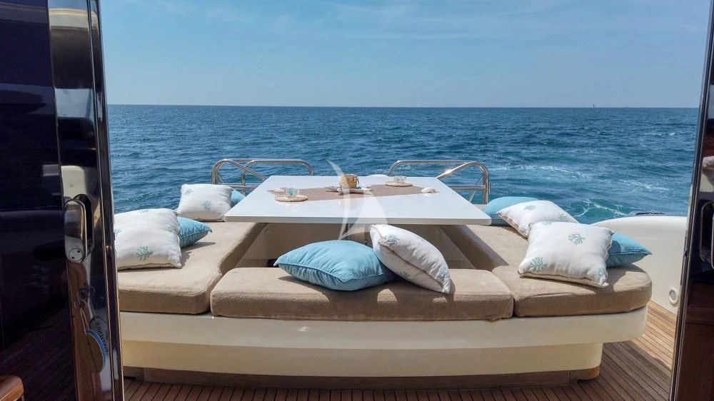 a bed on a boat aboard BRAVO DELTA Yacht for Sale
