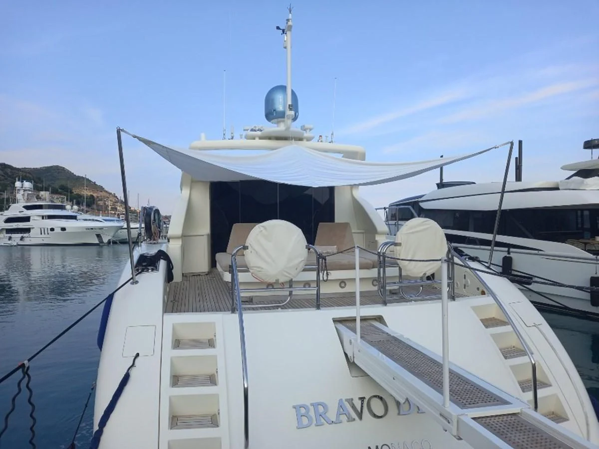 a boat on the water aboard BRAVO DELTA Yacht for Sale