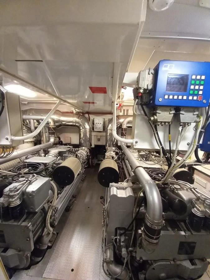 a machine inside a room aboard BRAVO DELTA Yacht for Sale
