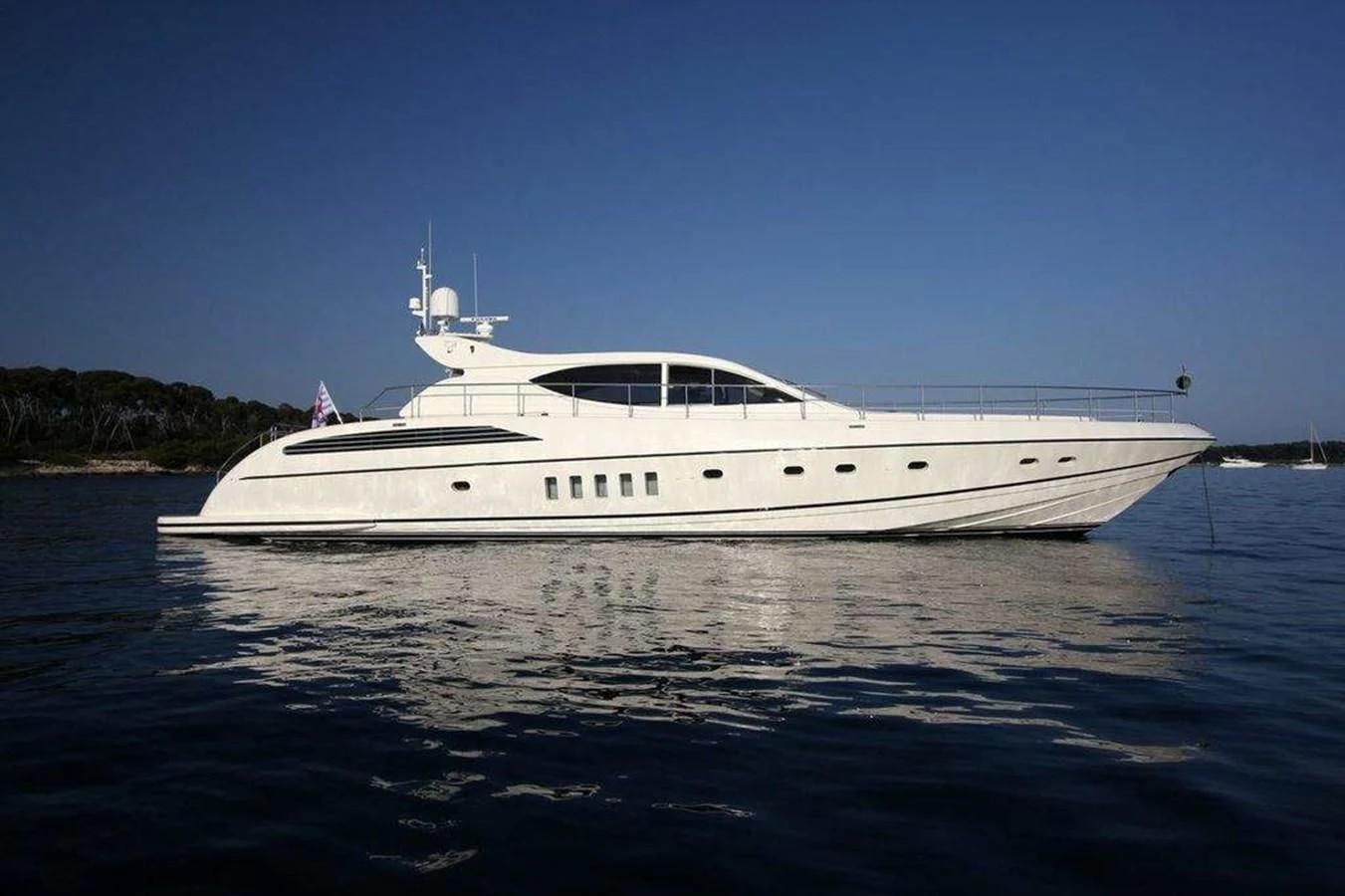 a white yacht on the water aboard BRAVO DELTA Yacht for Sale