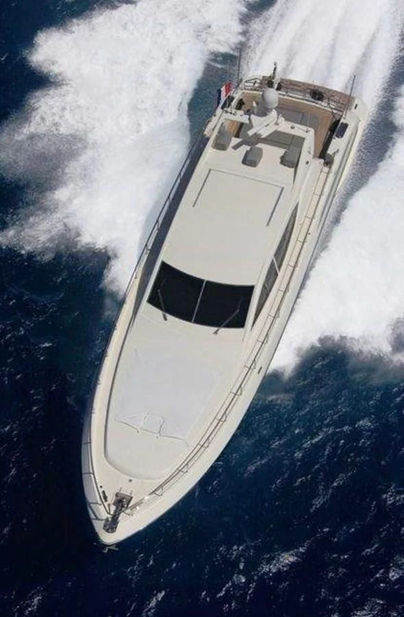 a high angle view of a ship aboard BRAVO DELTA Yacht for Sale