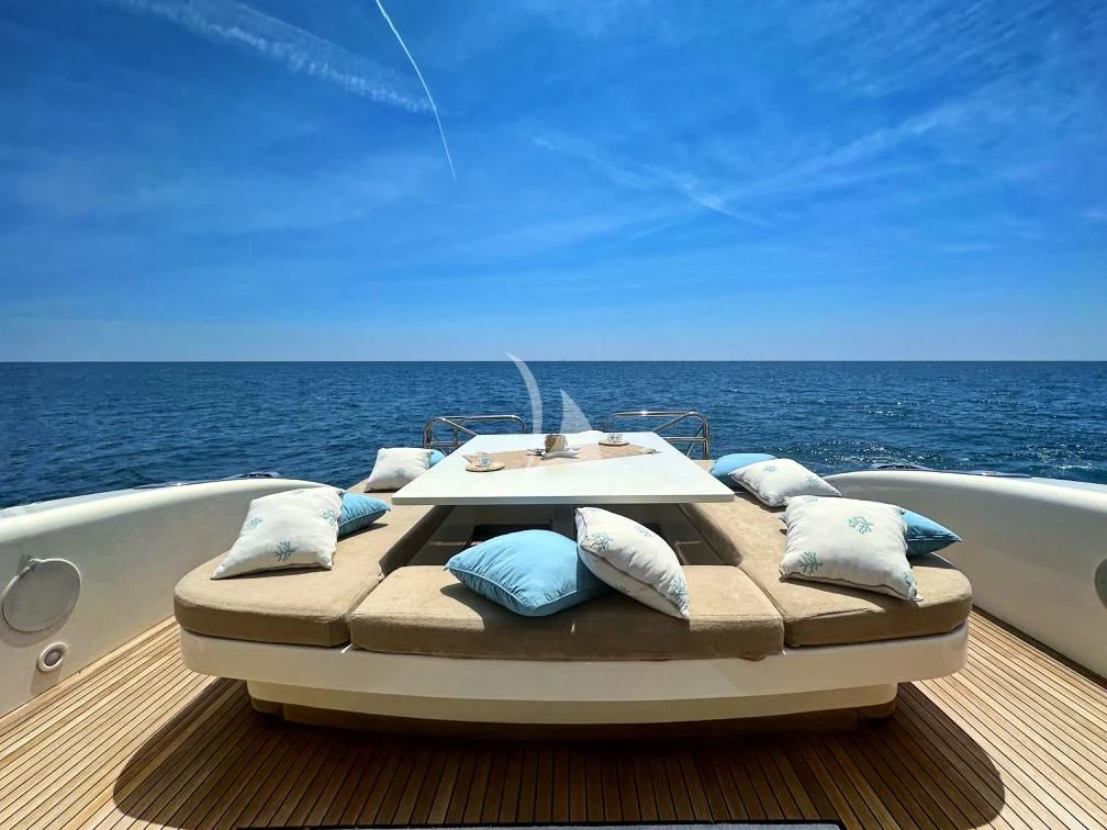 a boat on a deck aboard BRAVO DELTA Yacht for Sale