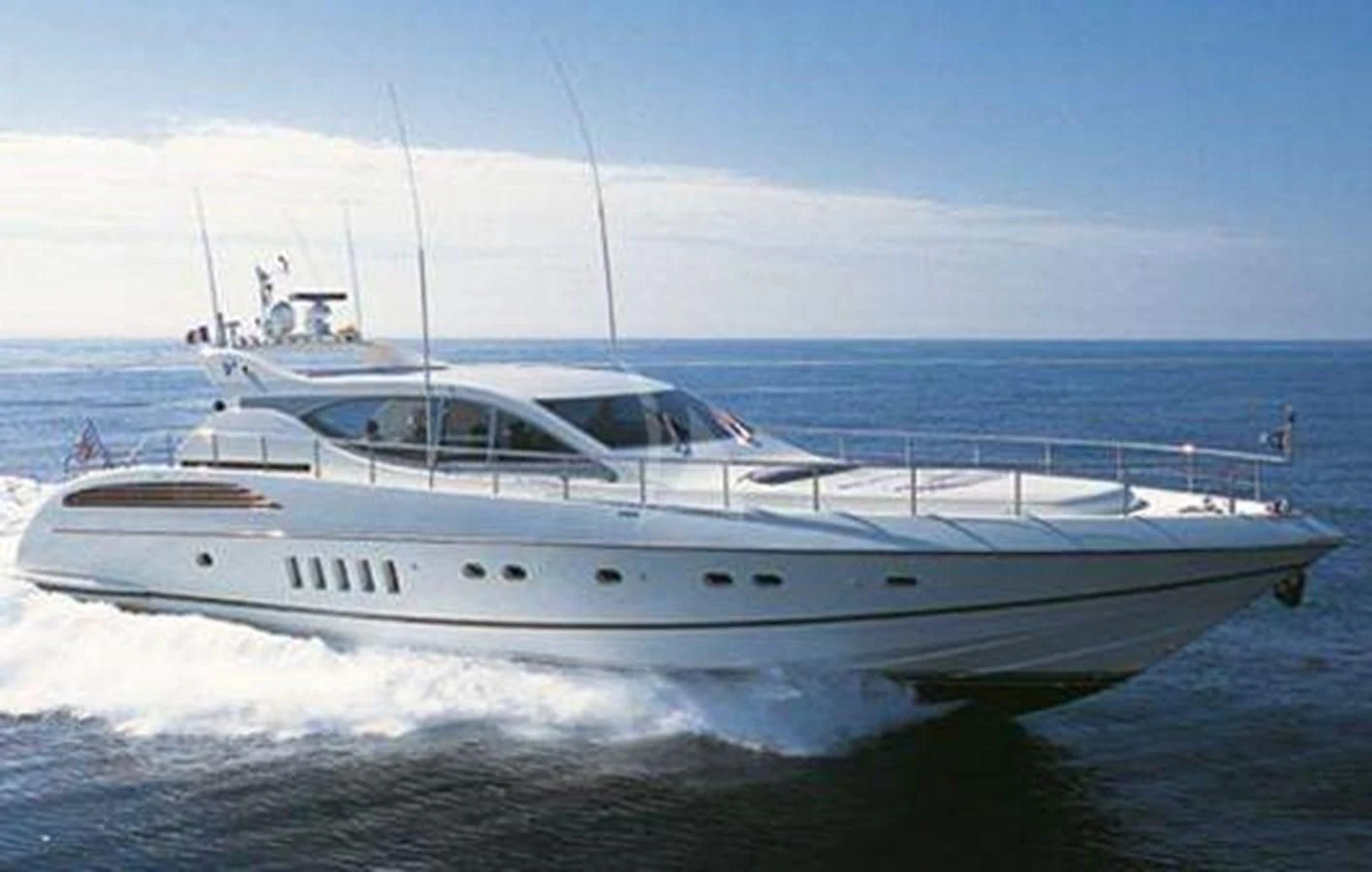 a white boat in the water aboard BRAVO DELTA Yacht for Sale