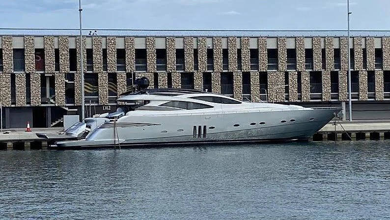 a boat in the water aboard GIGAONE Yacht for Sale