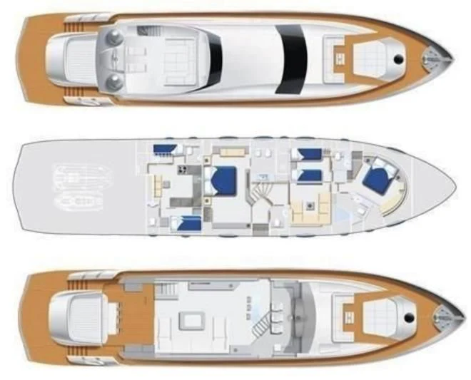 diagram, engineering drawing aboard GIGAONE Yacht for Sale