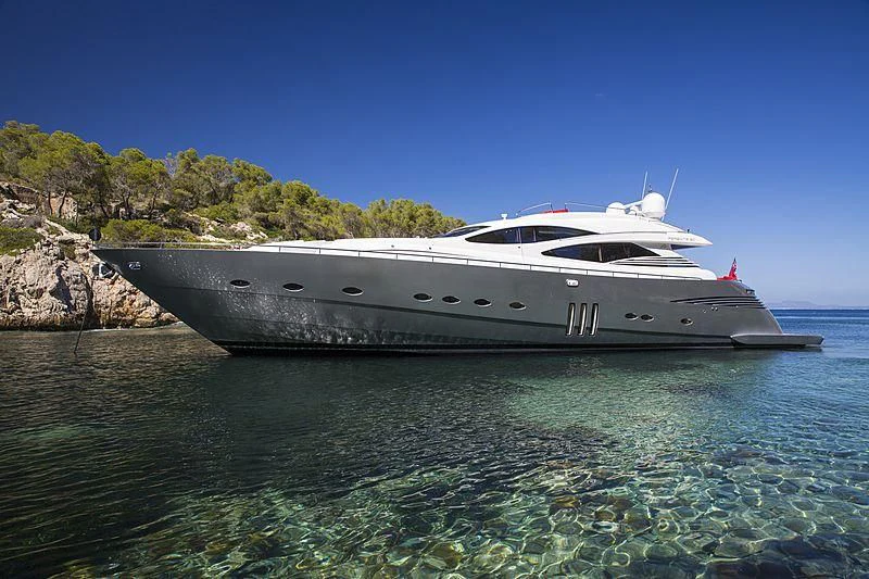 a boat in the water aboard GIGAONE Yacht for Sale