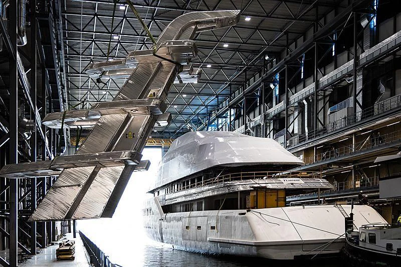 a large white building with a dome aboard ZEN Yacht for Charter