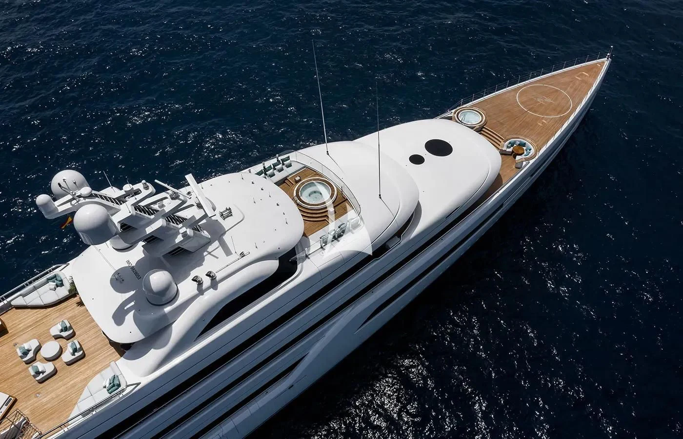 a satellite in outer space aboard ZEN Yacht for Charter