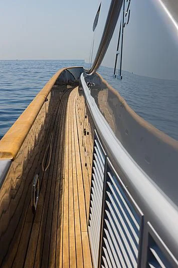 a wooden deck on a boat aboard A2 Yacht for Sale