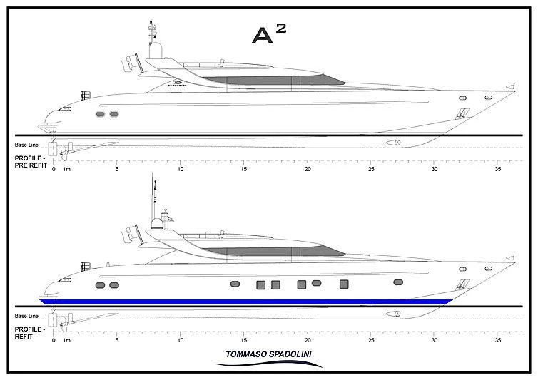 diagram aboard A2 Yacht for Sale