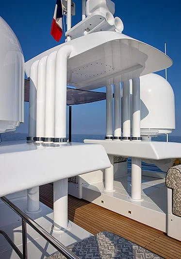 a white building with a dome aboard A2 Yacht for Sale